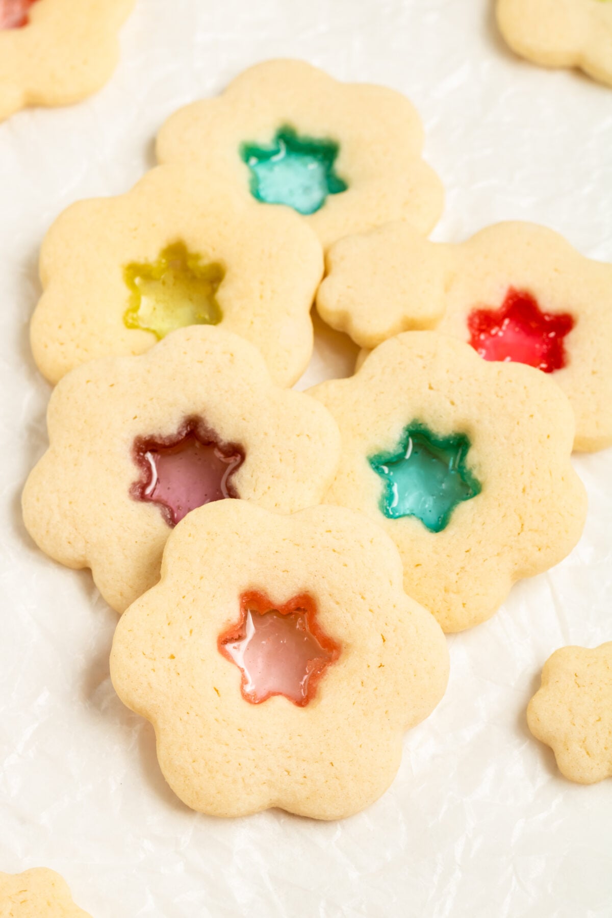 Stained Glass Cookies with Jolly Ranchers