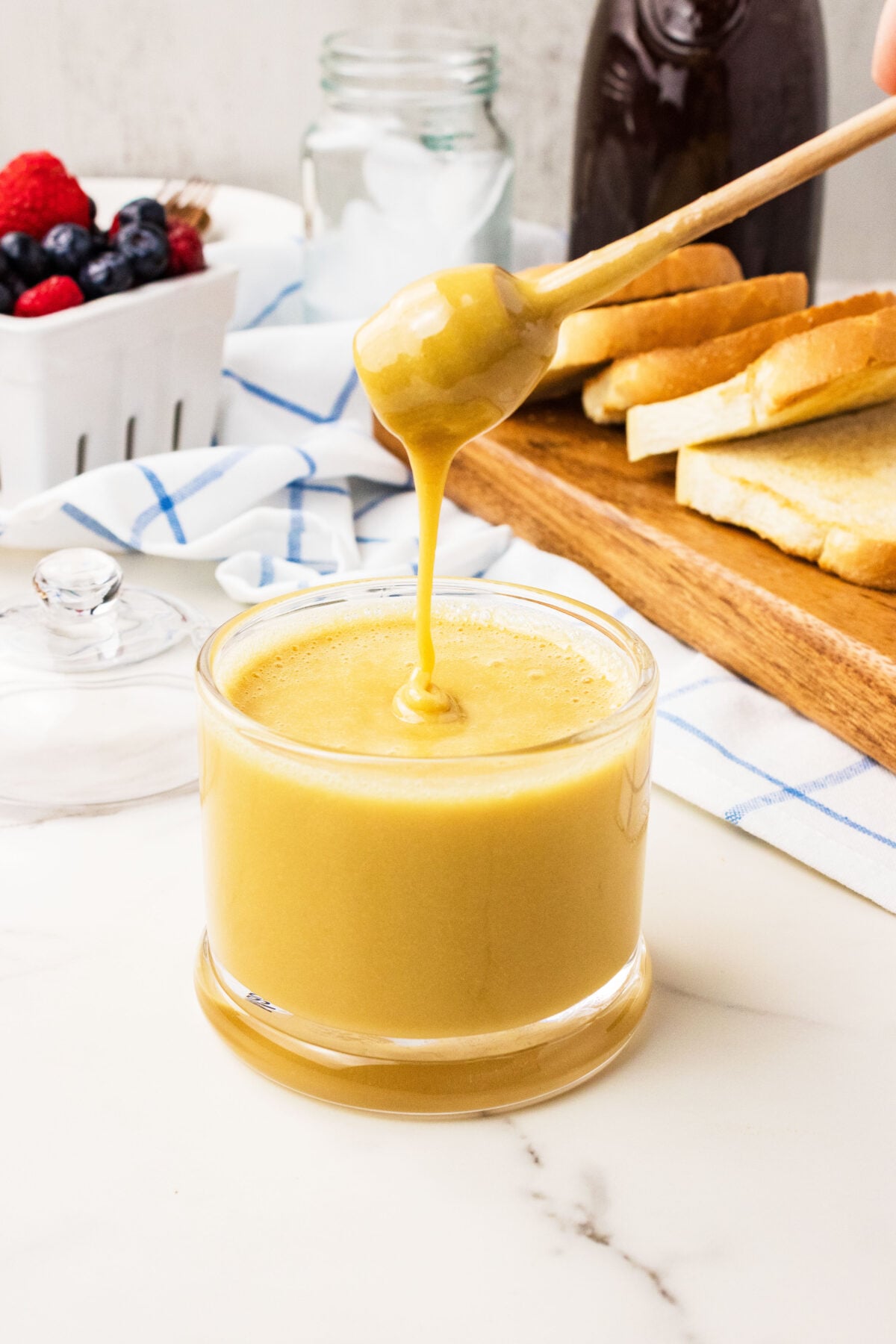 whipped honey in a jar