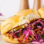 leftover pulled pork sliders