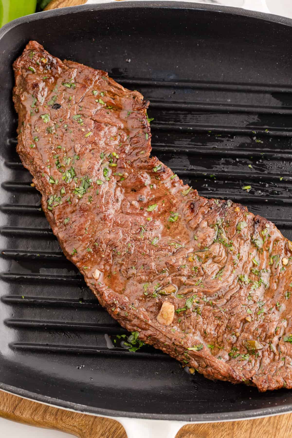 carne asada on a grill