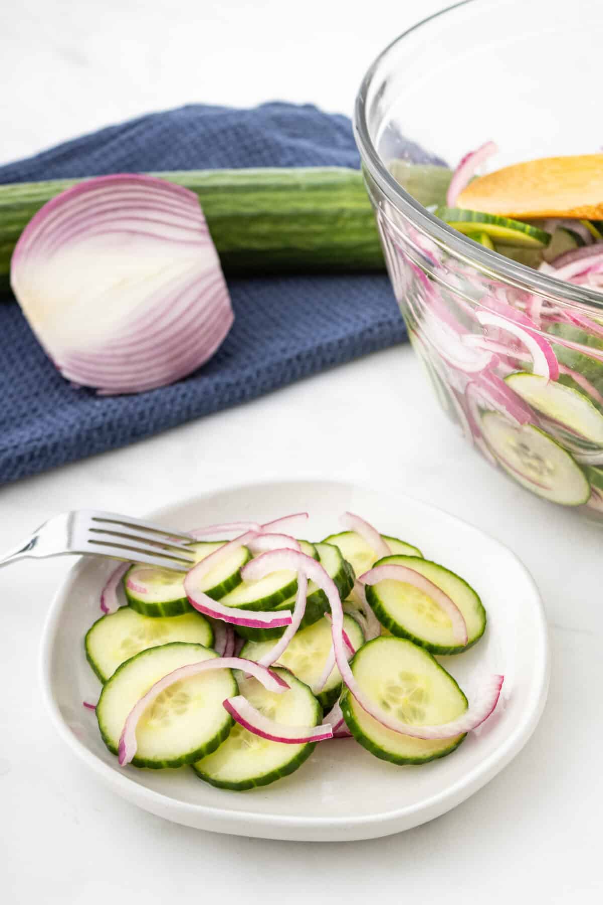 cucumbers and onions salad