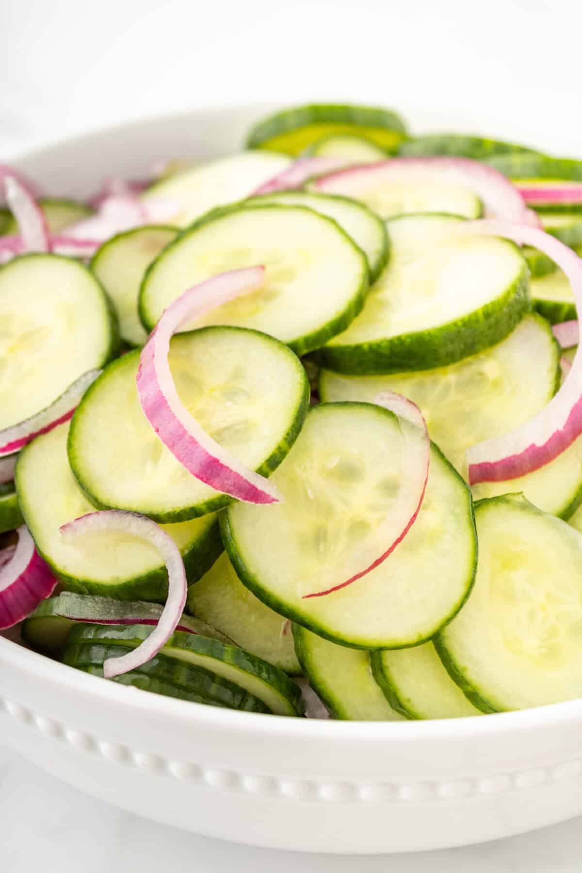 cucumbers and onions