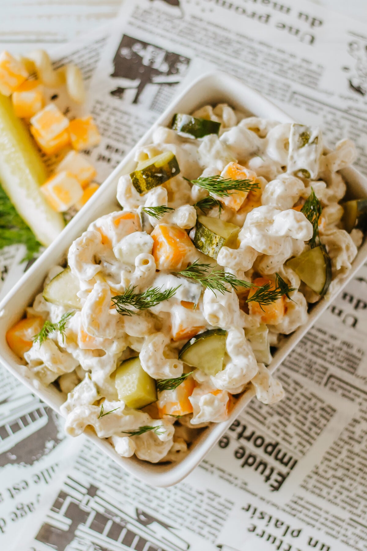 dill pickle pasta salad
