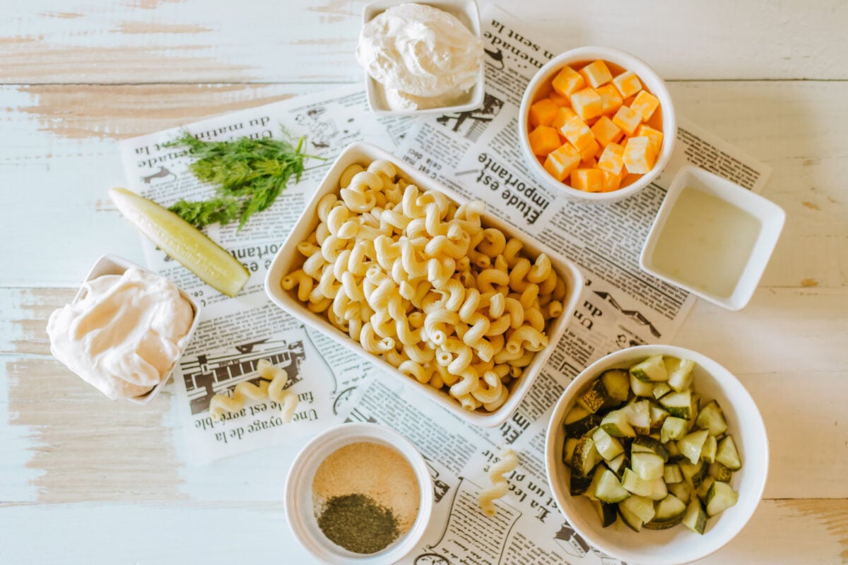 dill pickle pasta salad