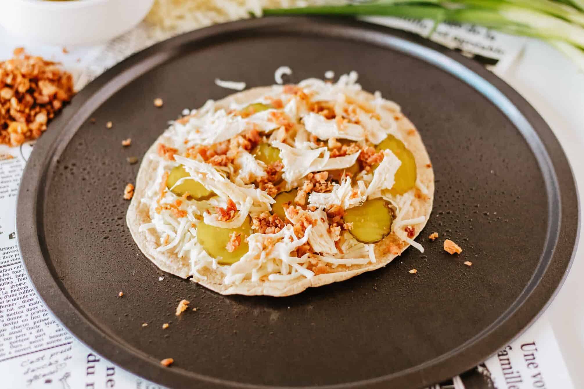 finished dill pickle pizza