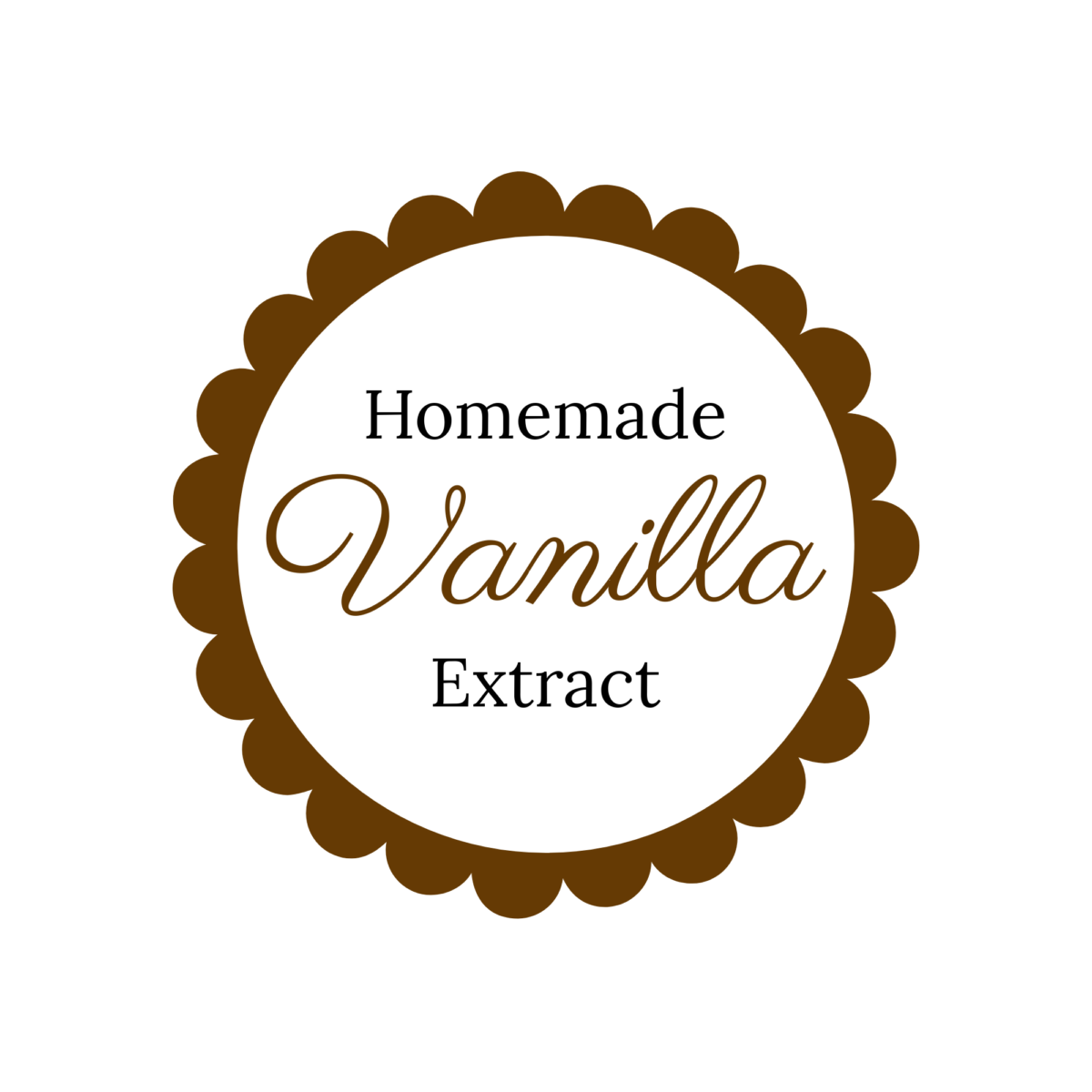 vanilla extract round label