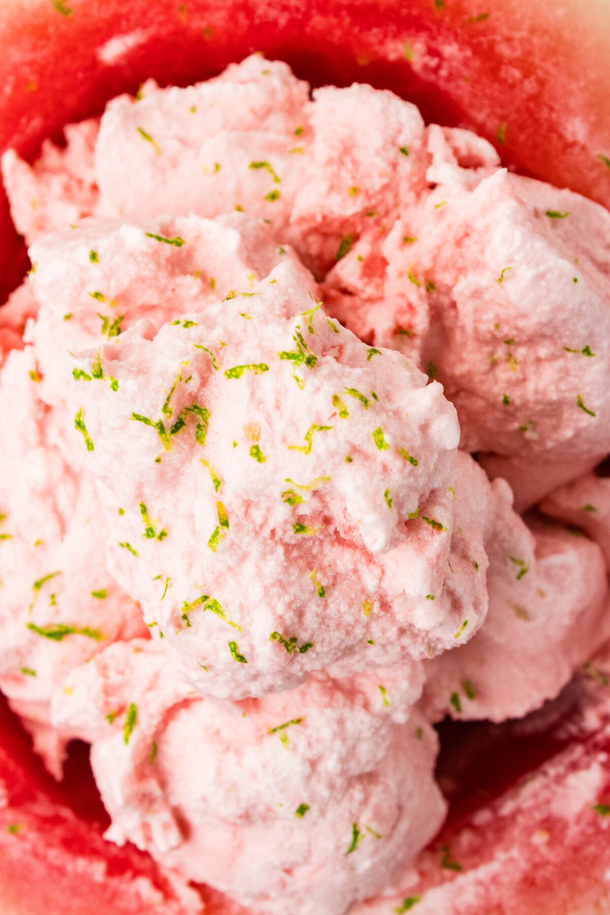 watermelon ice cream in half a watermelon