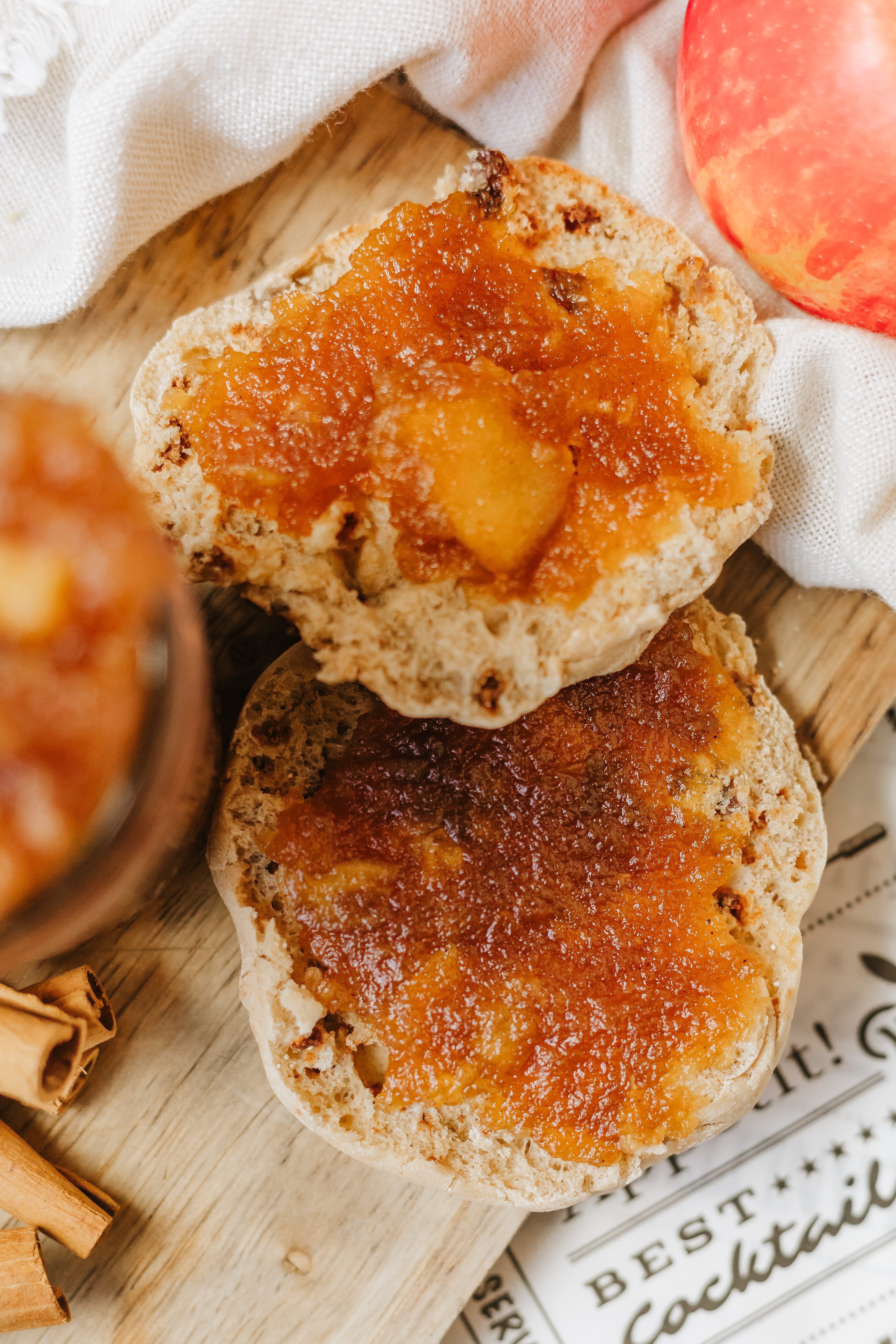 apple jam on biscuits
