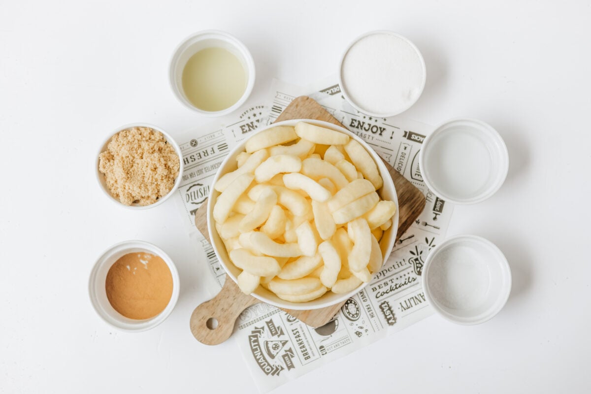 ingredients for apple jam