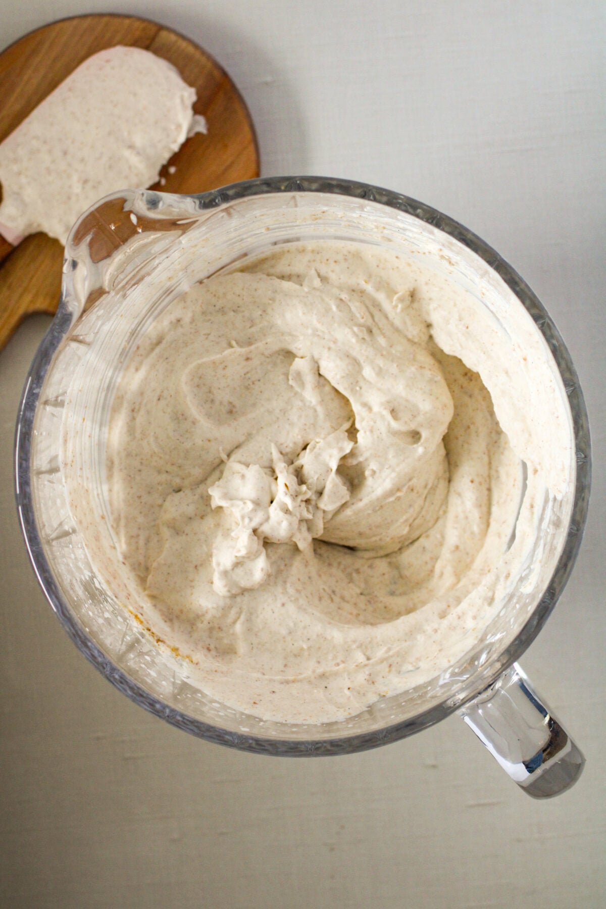 apple pie filling added to ice cream mixture