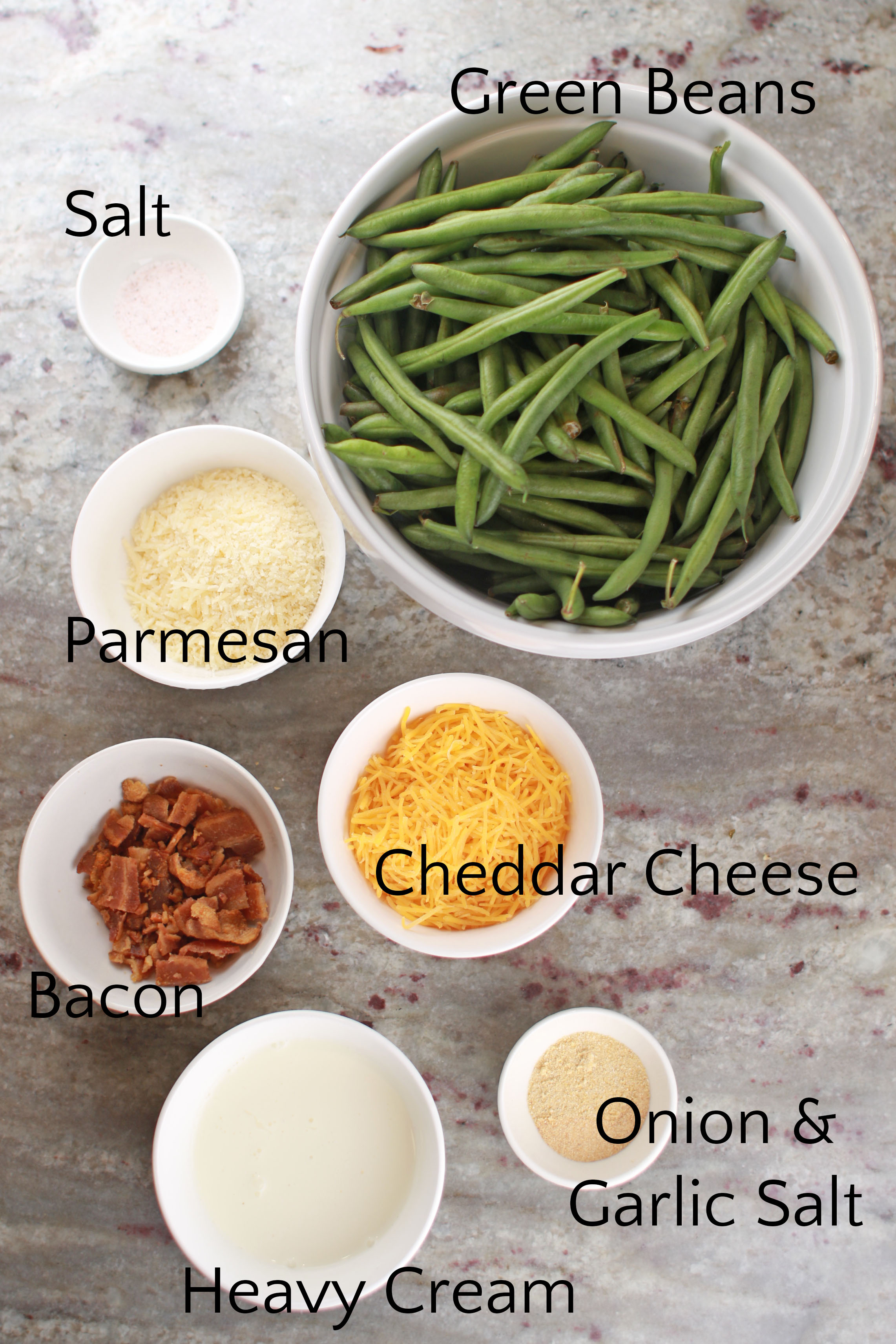ingredients for cheesy green bean casserole