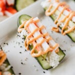 viral tiktok cucumber sushi boats