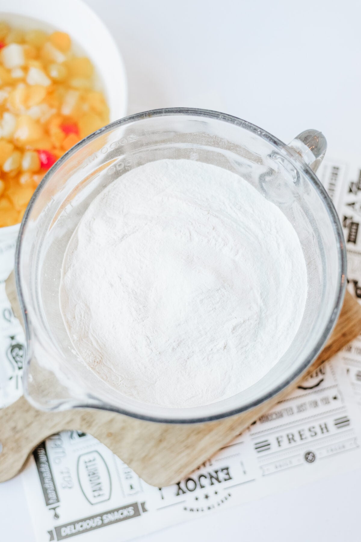 dry ingredients in a mixing bowl