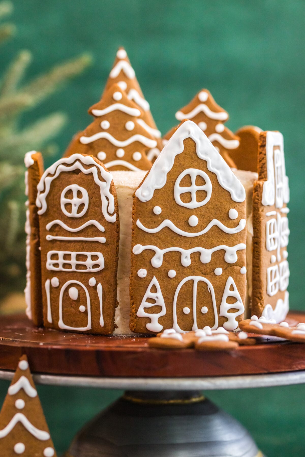 gingerbread village cake
