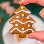 gingerbread cookie in shape of Christmas tree