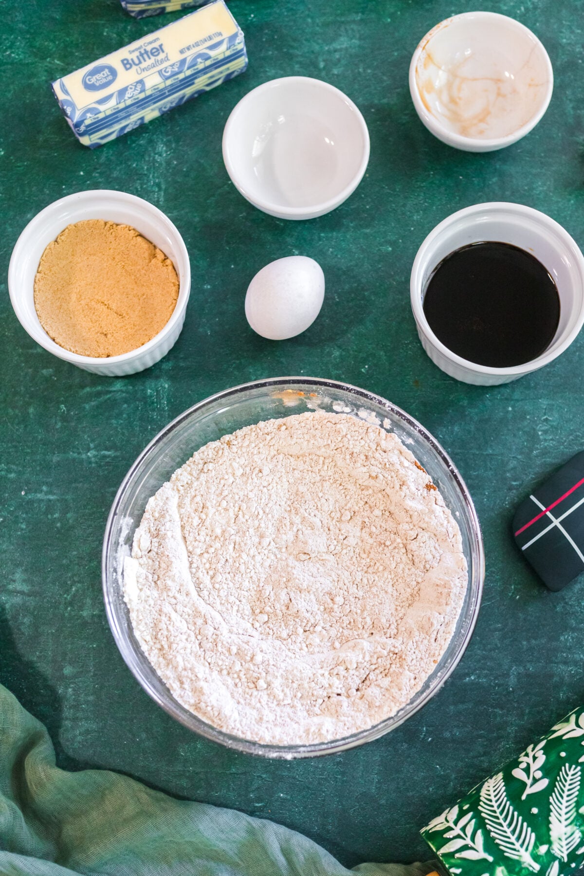 bowl of dry ingredients mixed up