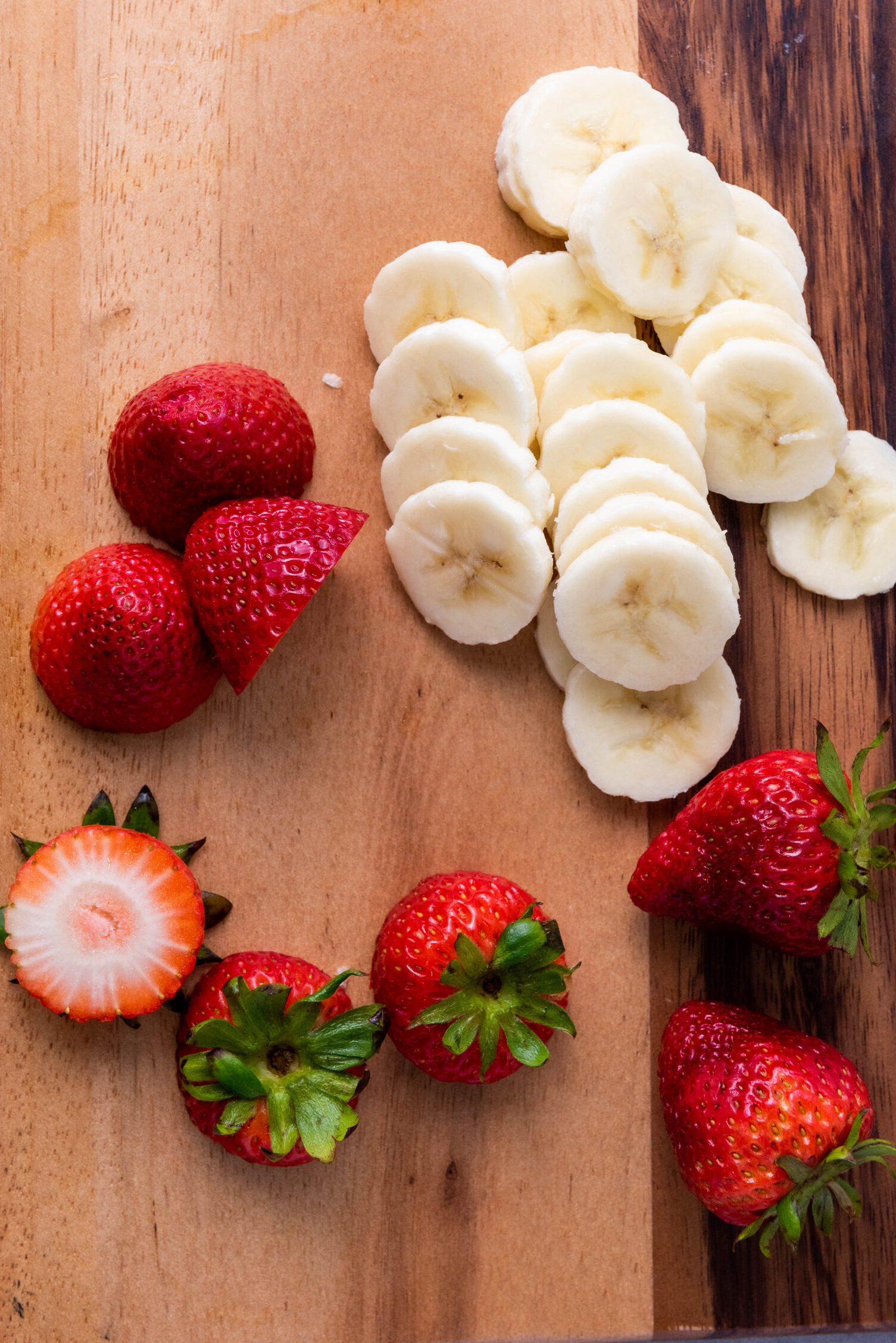 sliced fruit for grinch kabobs