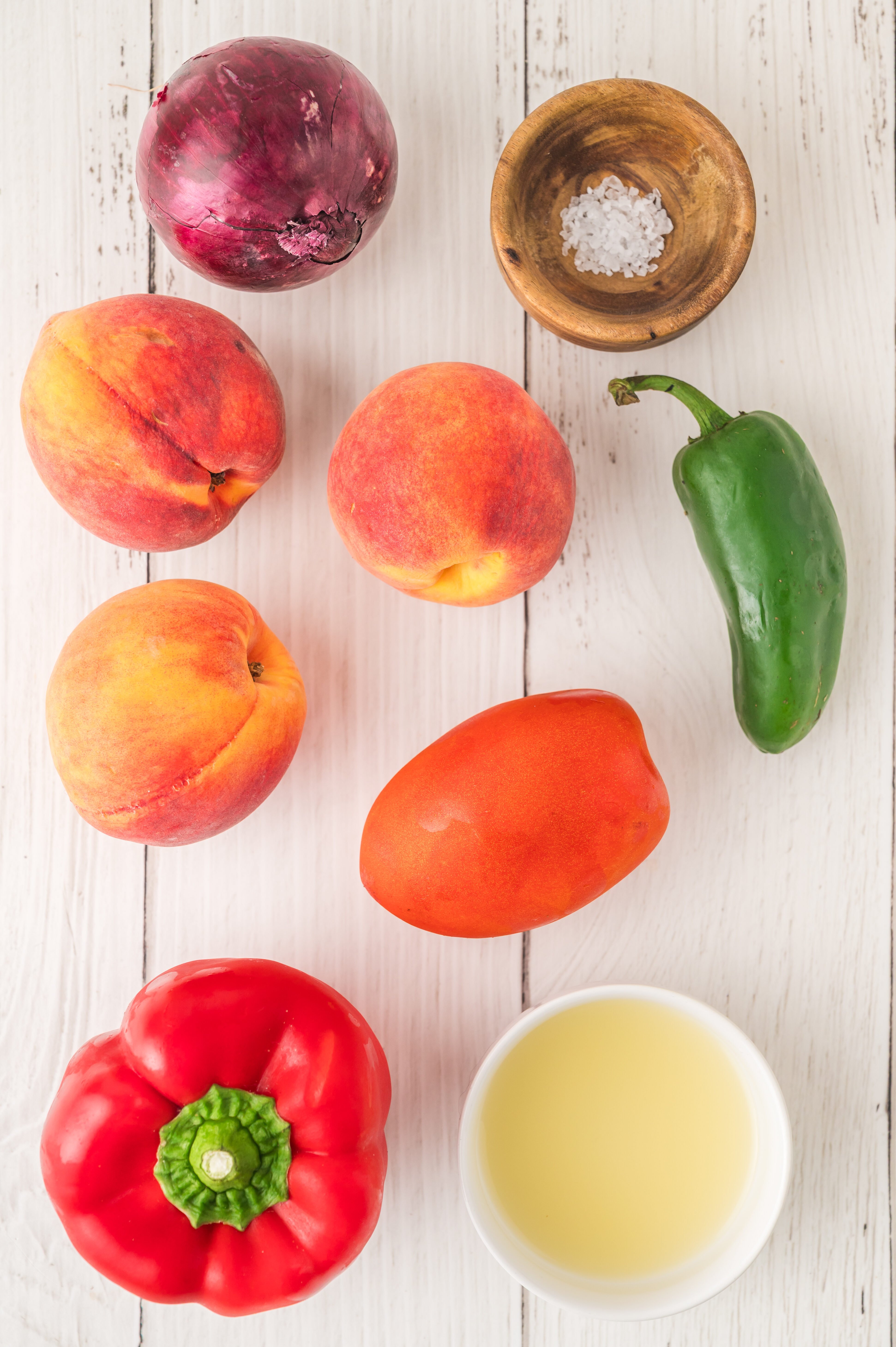 ingredients for peach salsa
