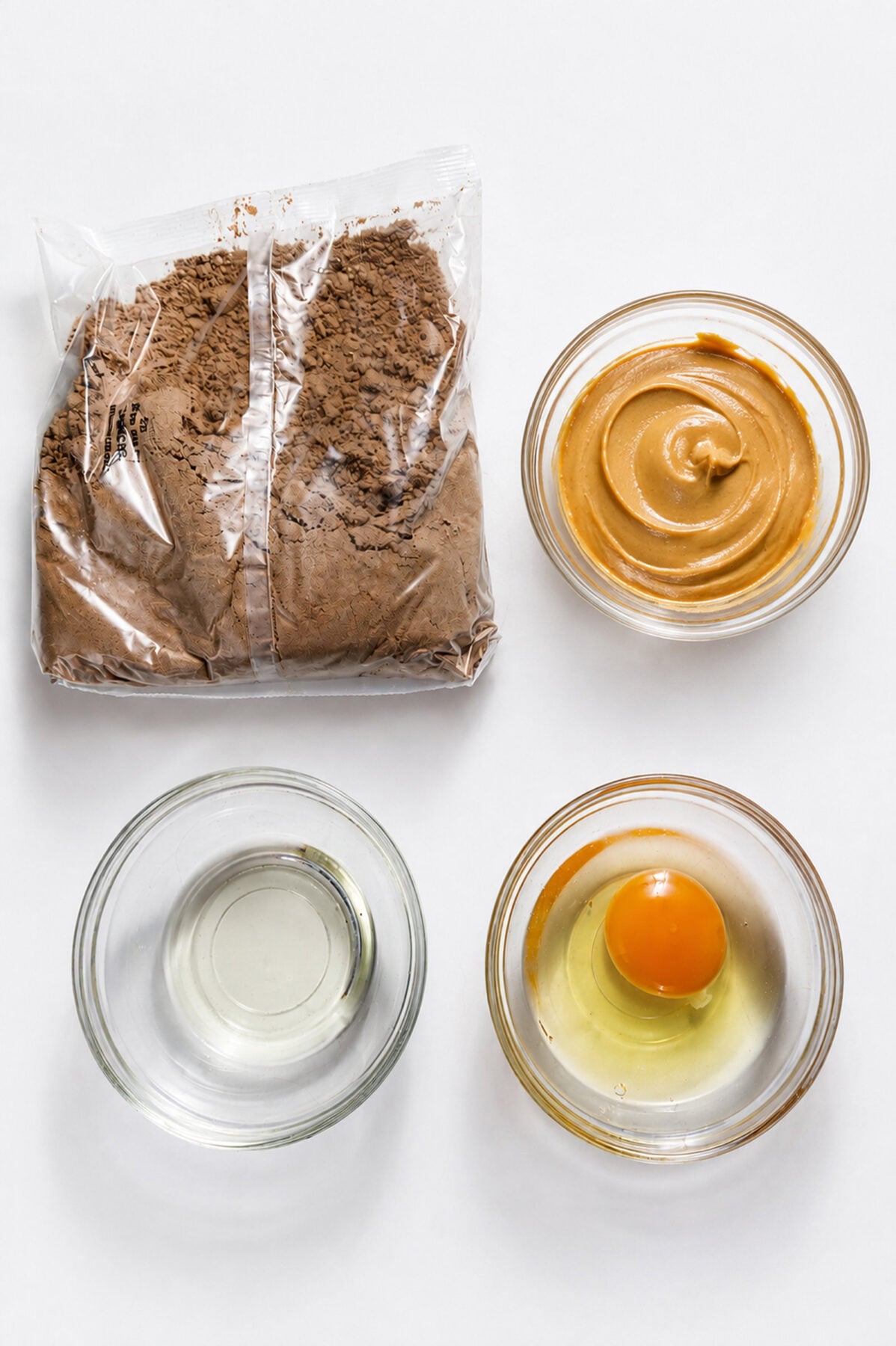 ingredients for peanut butter brownies