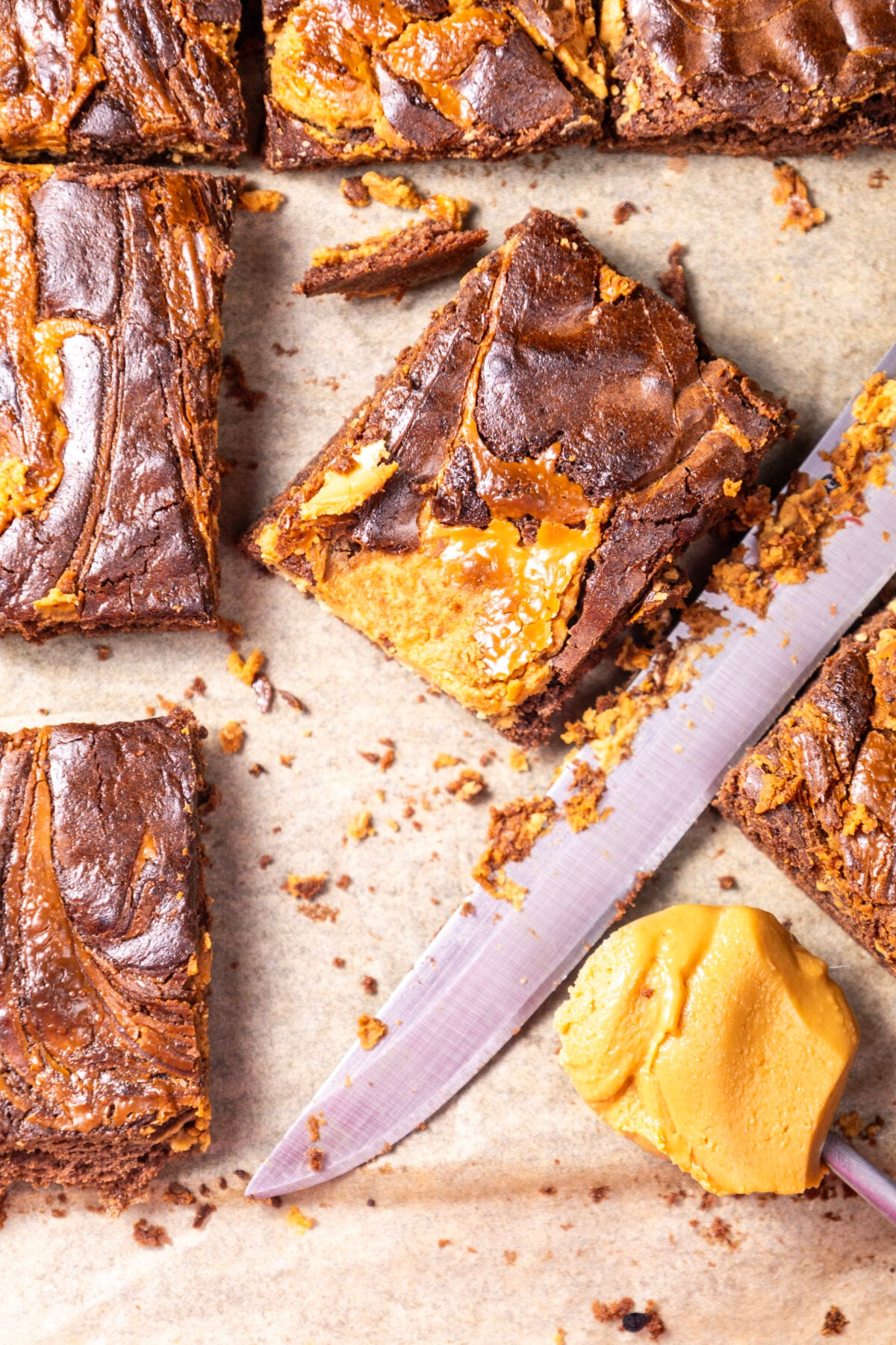 chocolate peanut butter brownie squares