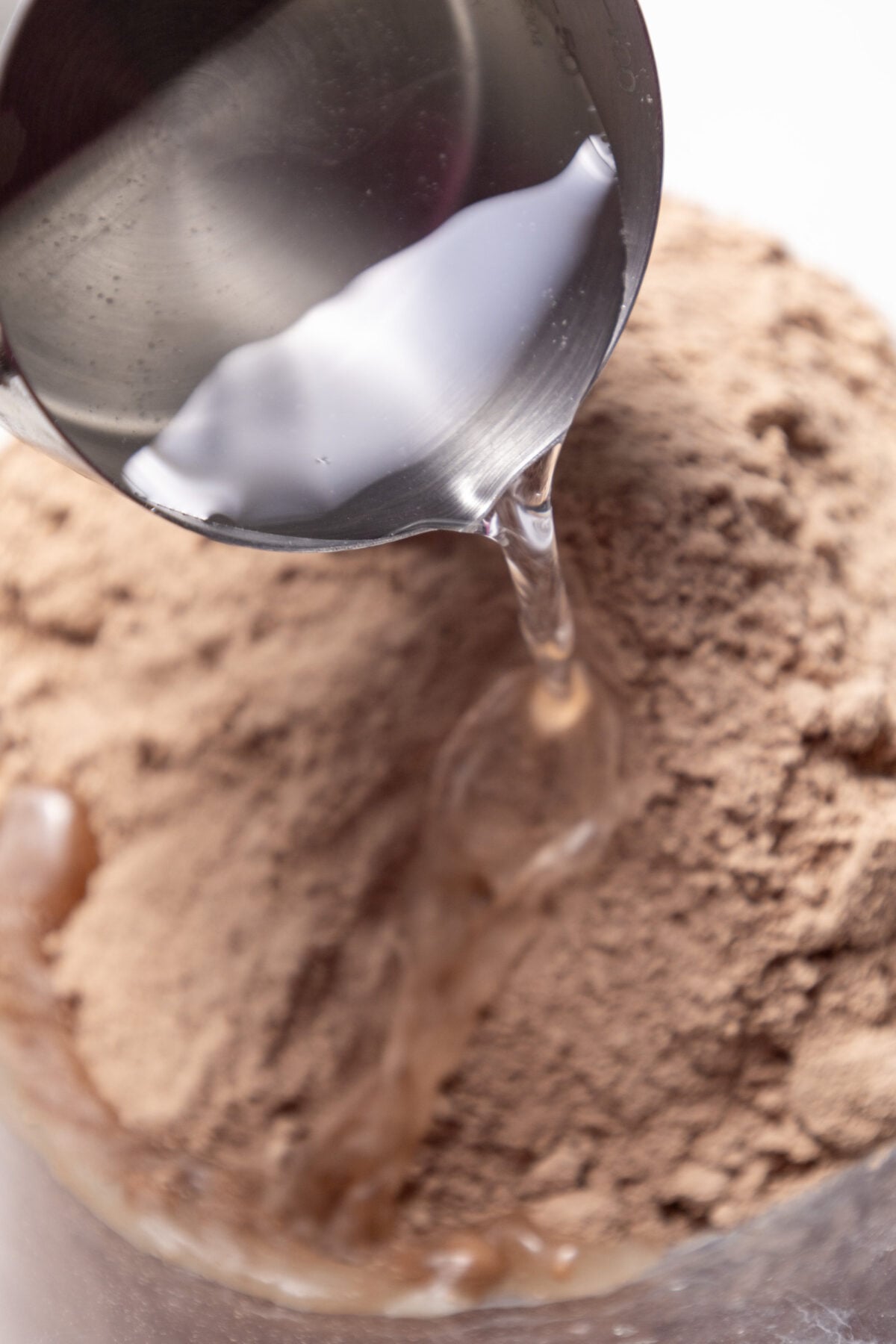 water added to brownie mix