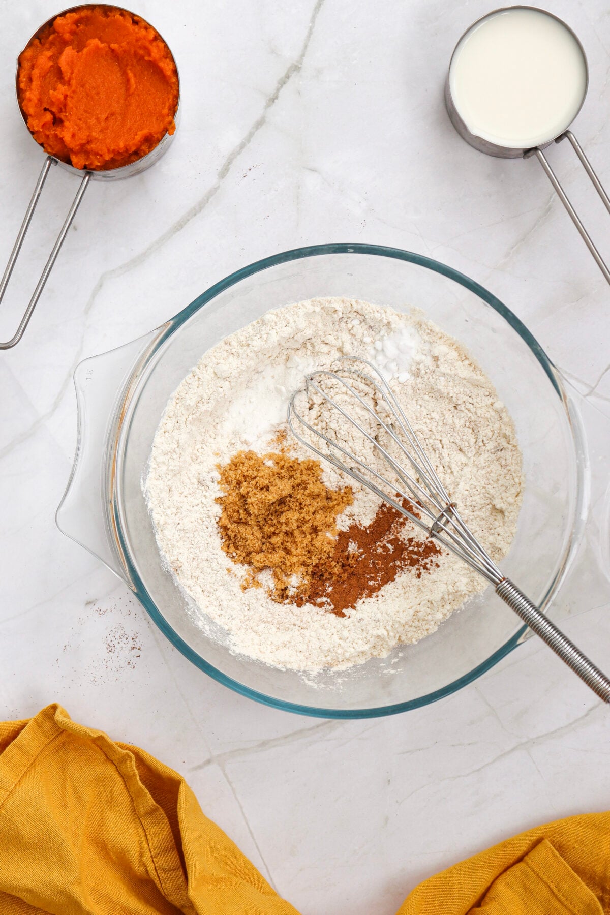 dry ingredients mixed in a bowl