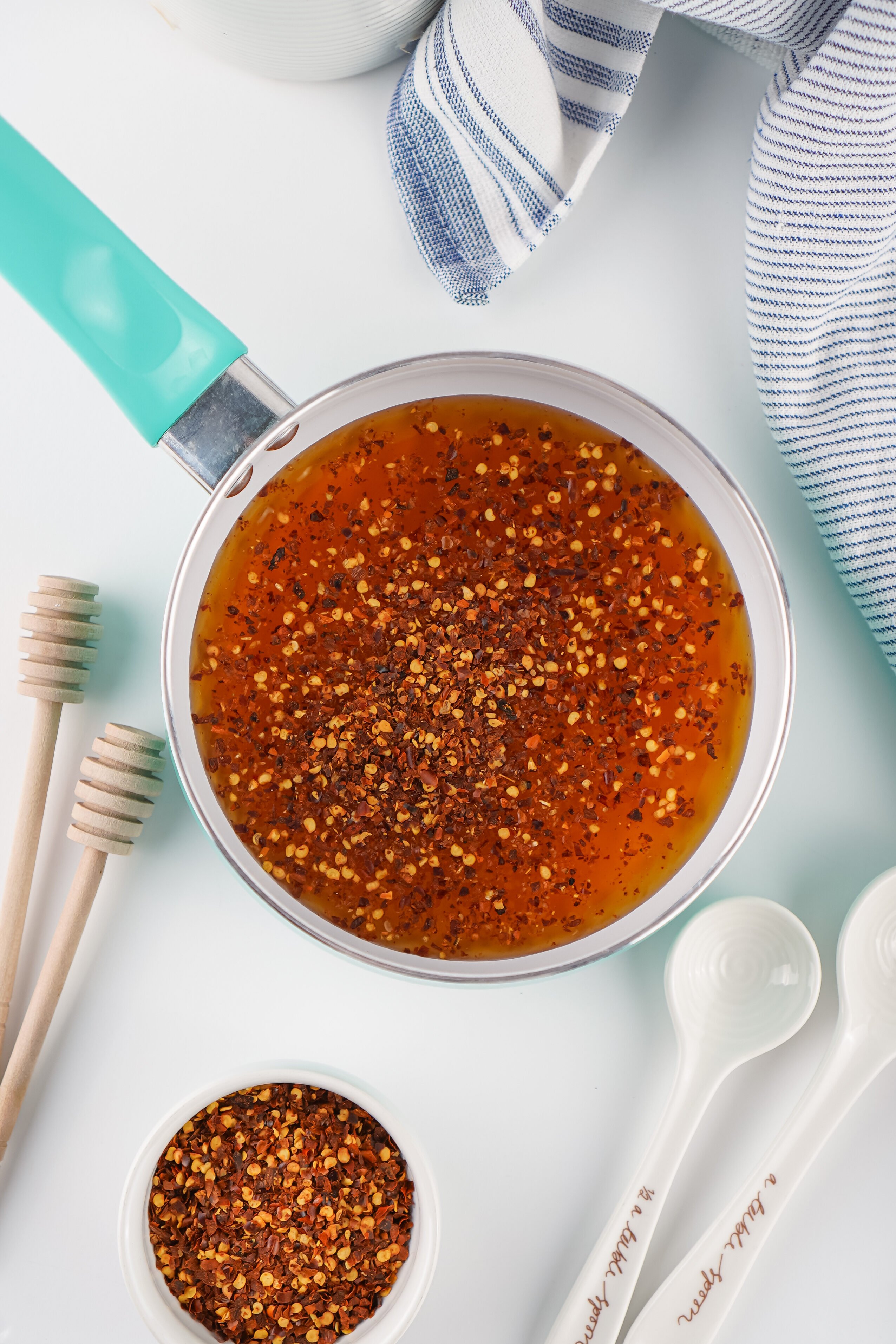 hot honey in a pot