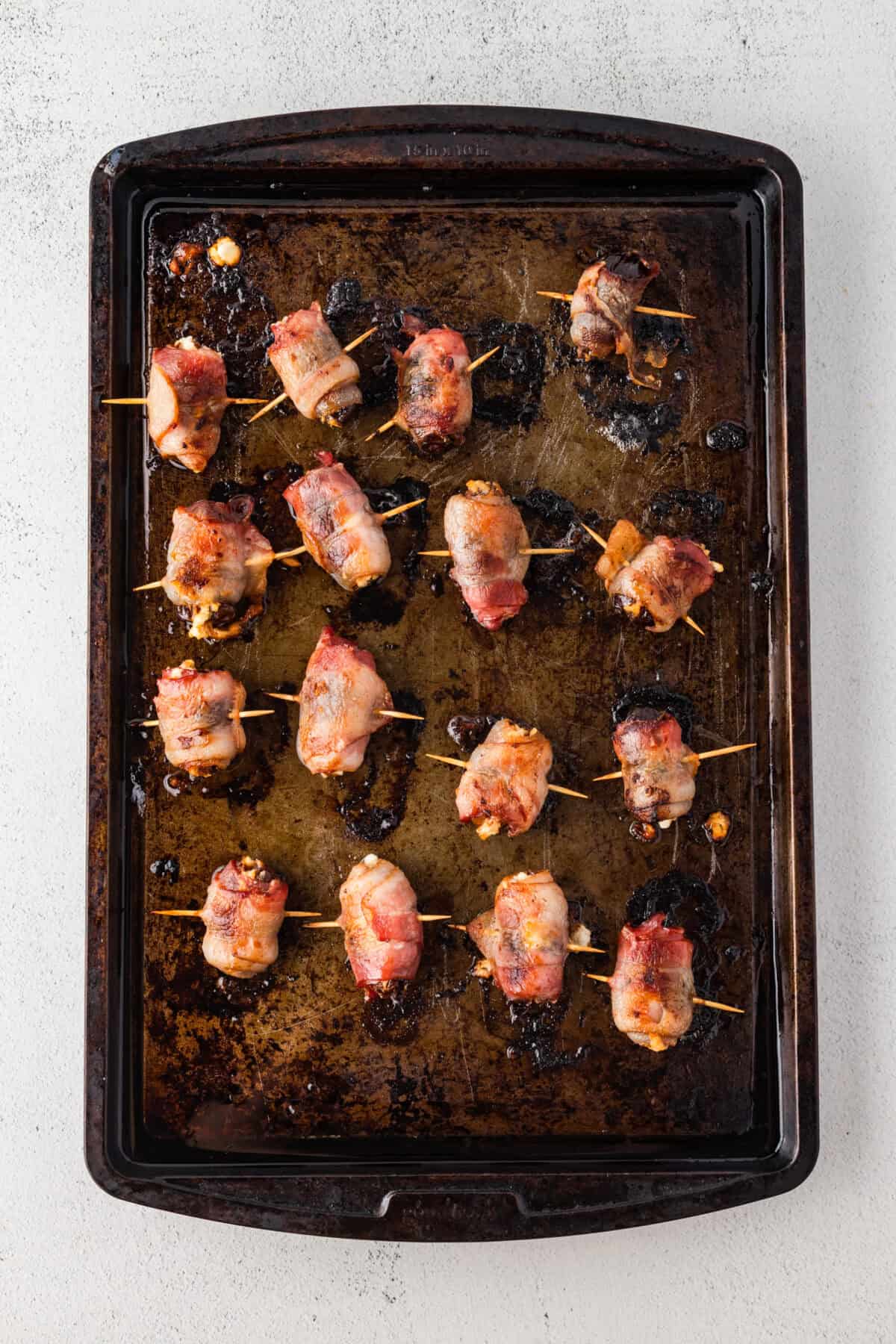 baked bacon wrapped dates