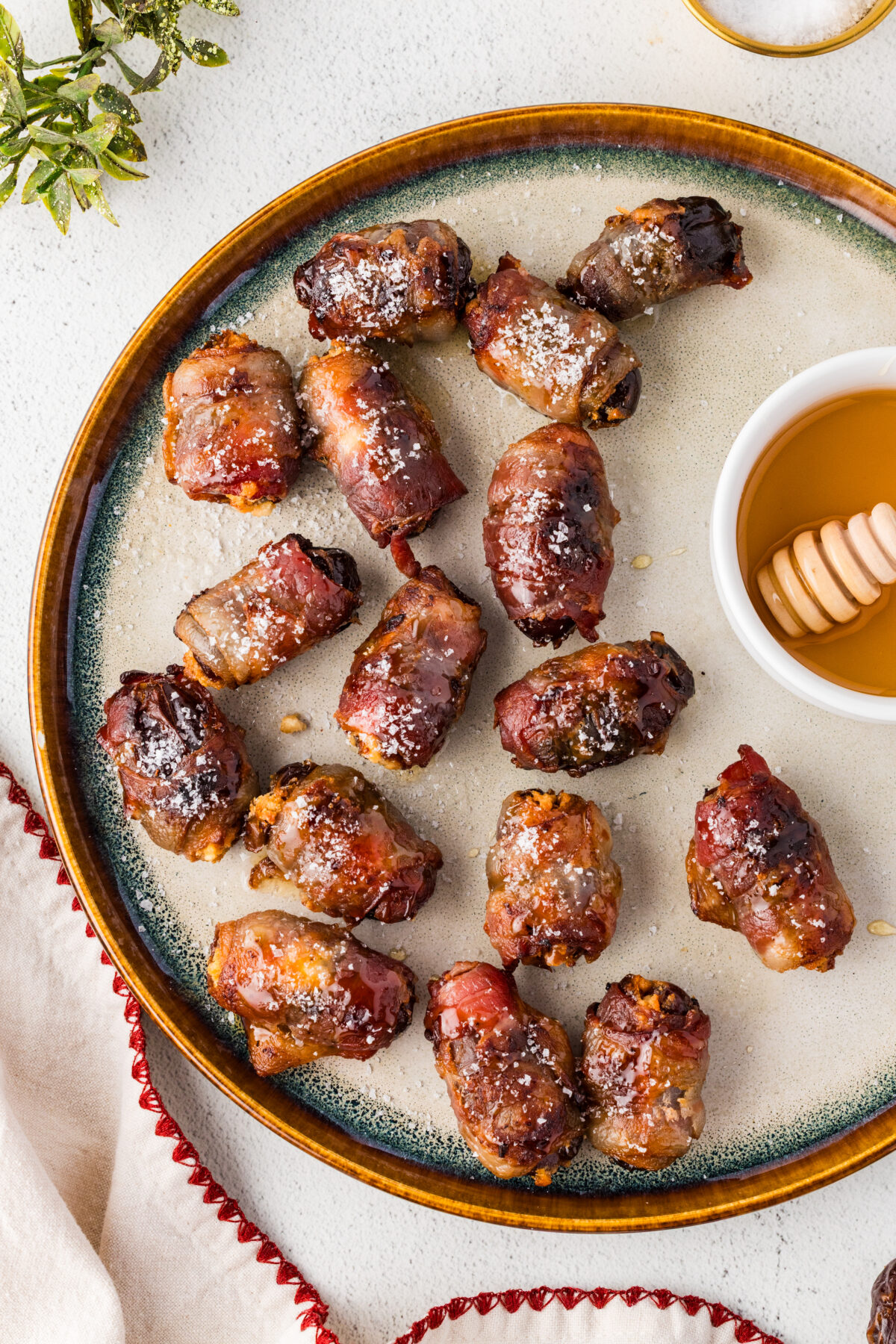 platter of bacon wrapped dates