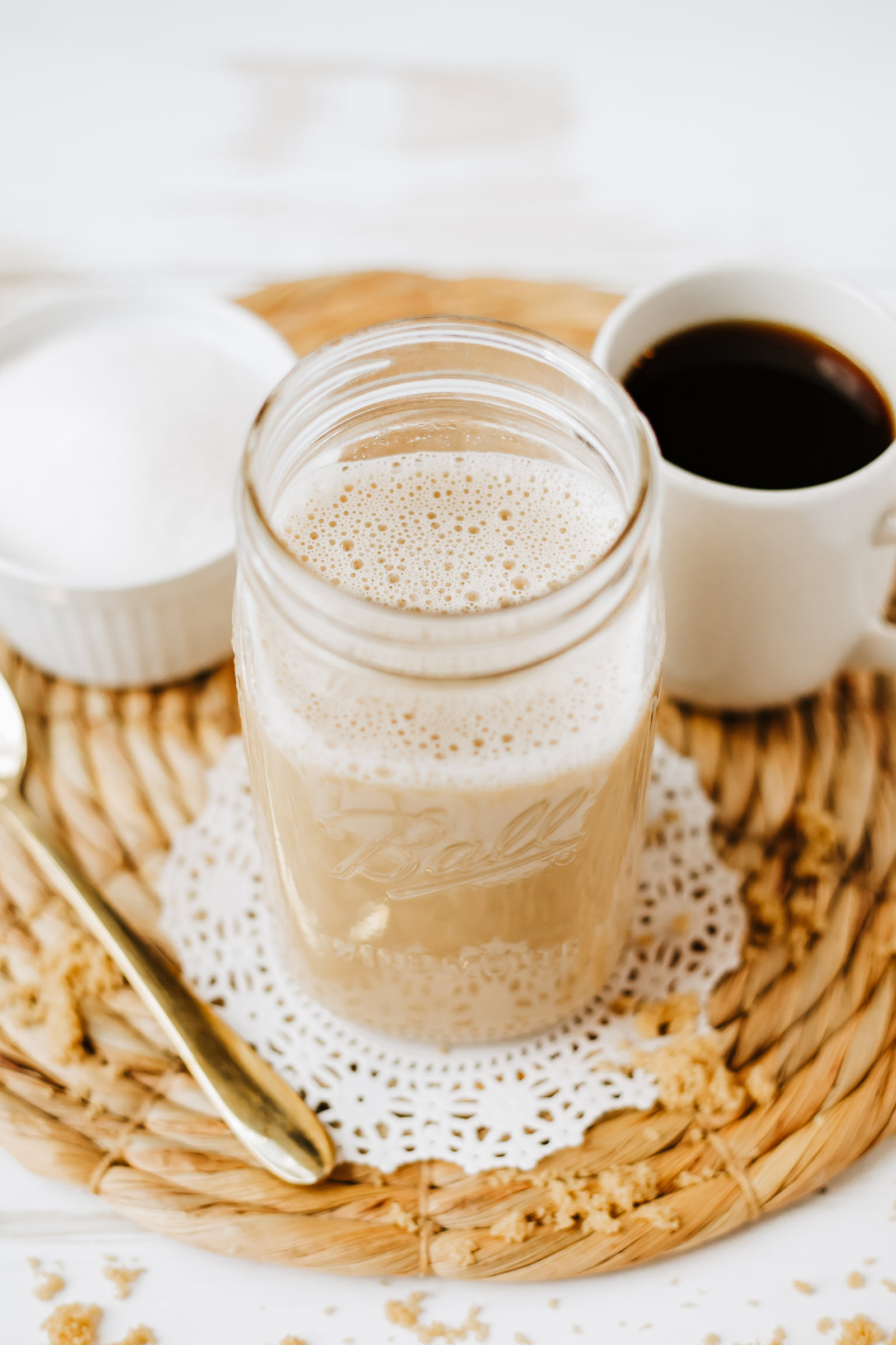 homemade brown sugar coffee creamer
