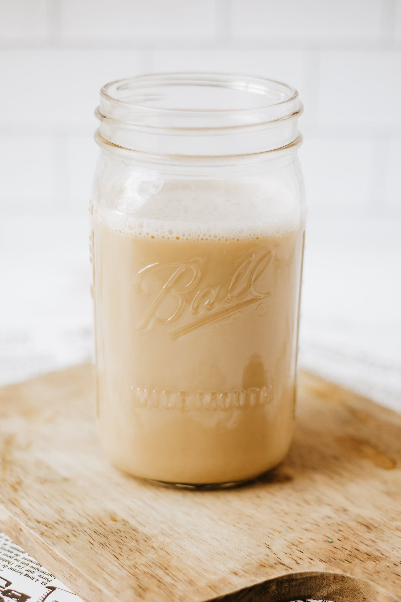 brown sugar coffee creamer in a jar