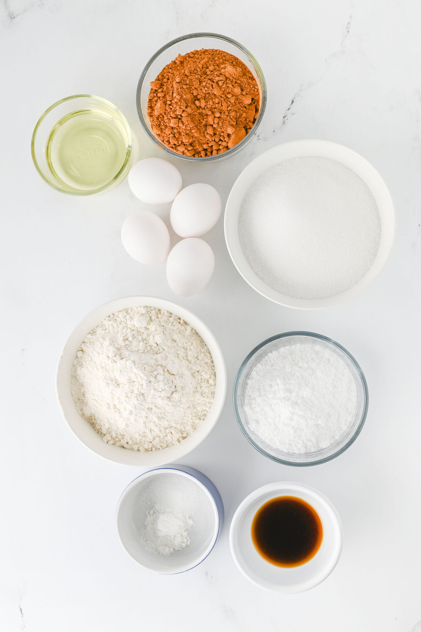 ingredients for chocolate crackle cookies