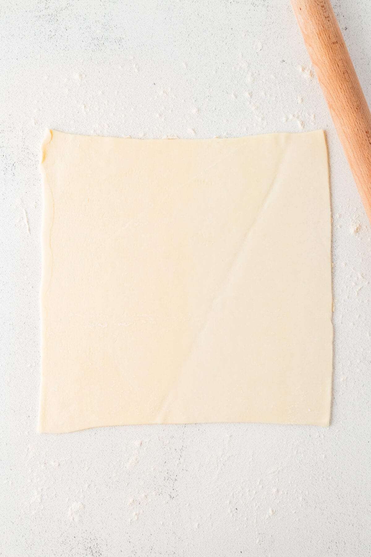 puff pastry sheet rolled out