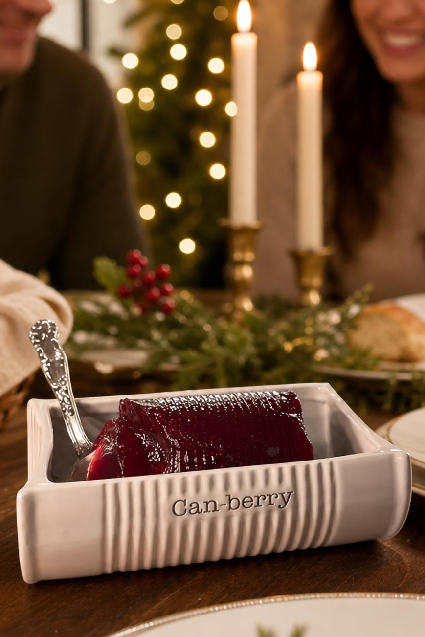 jellied cranberry sauce dish