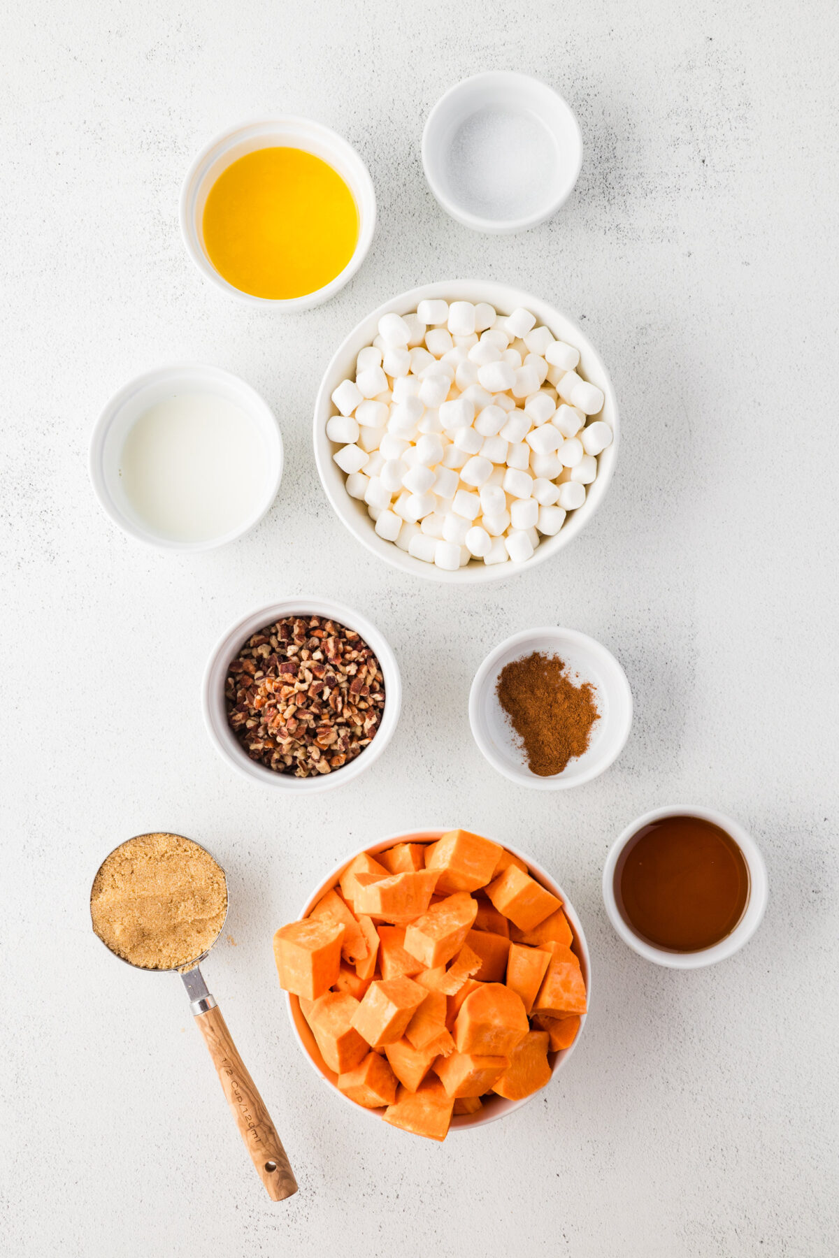 ingredients for crockpot sweet potato casserole