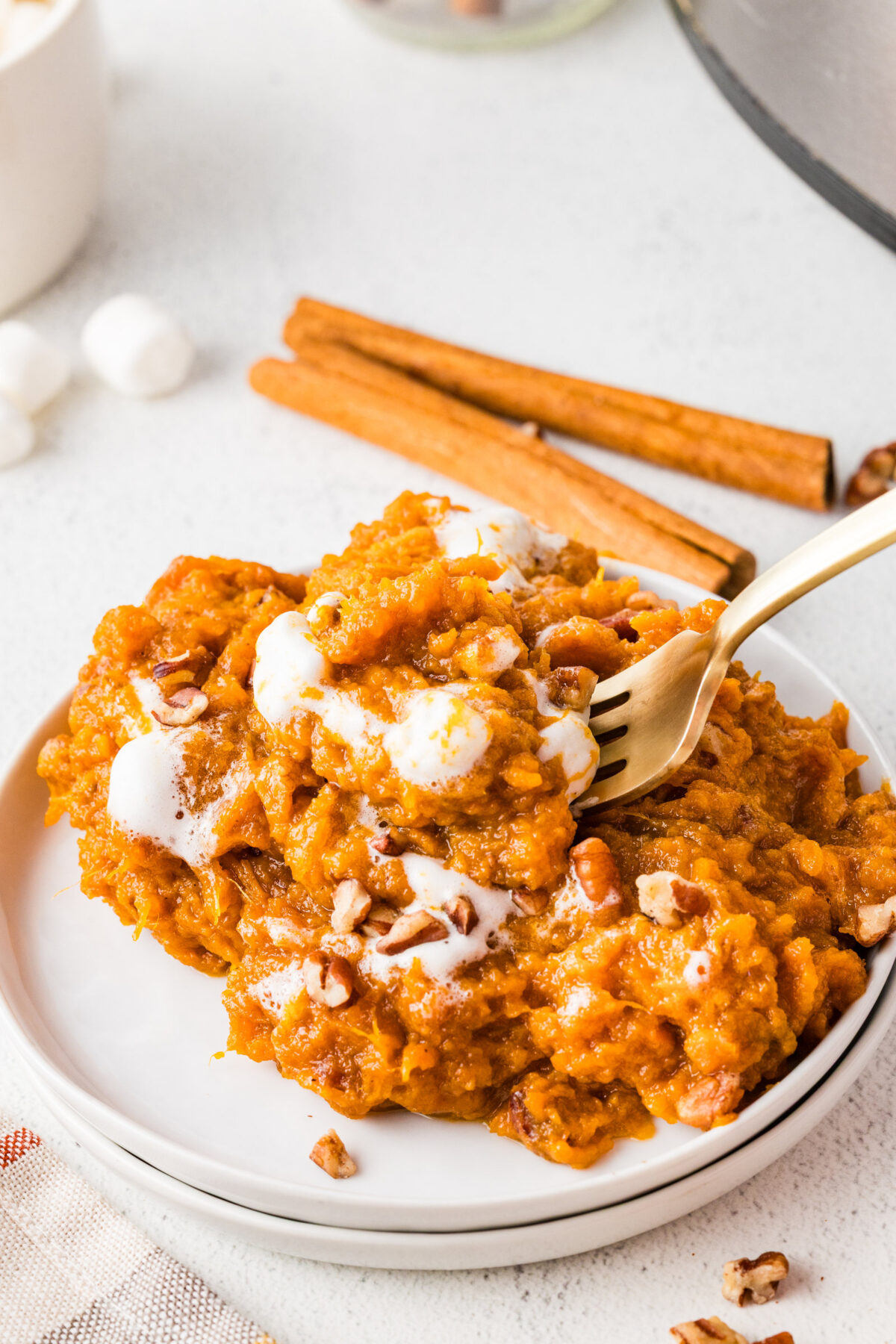 sweet potato casserole on a plate