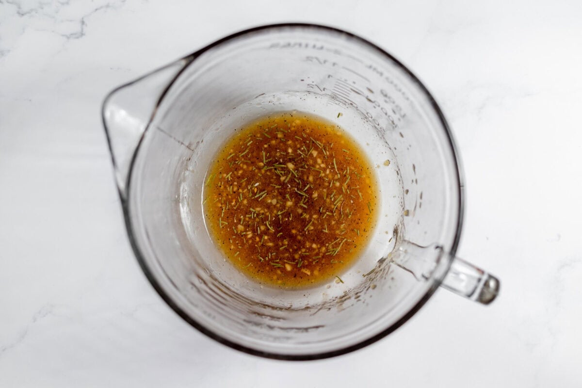 glaze ingredients whisked together in a bowl