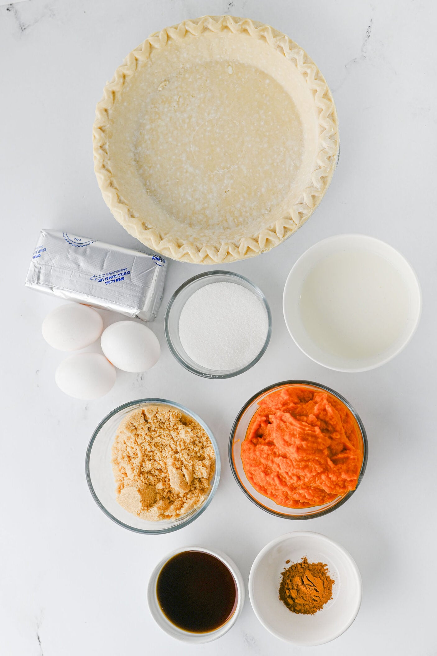 ingredients for pumpkin pie cheesecake