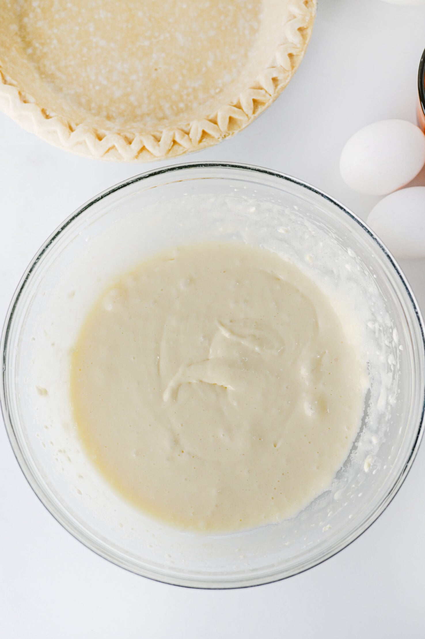 cheesecake mixture in a bowl