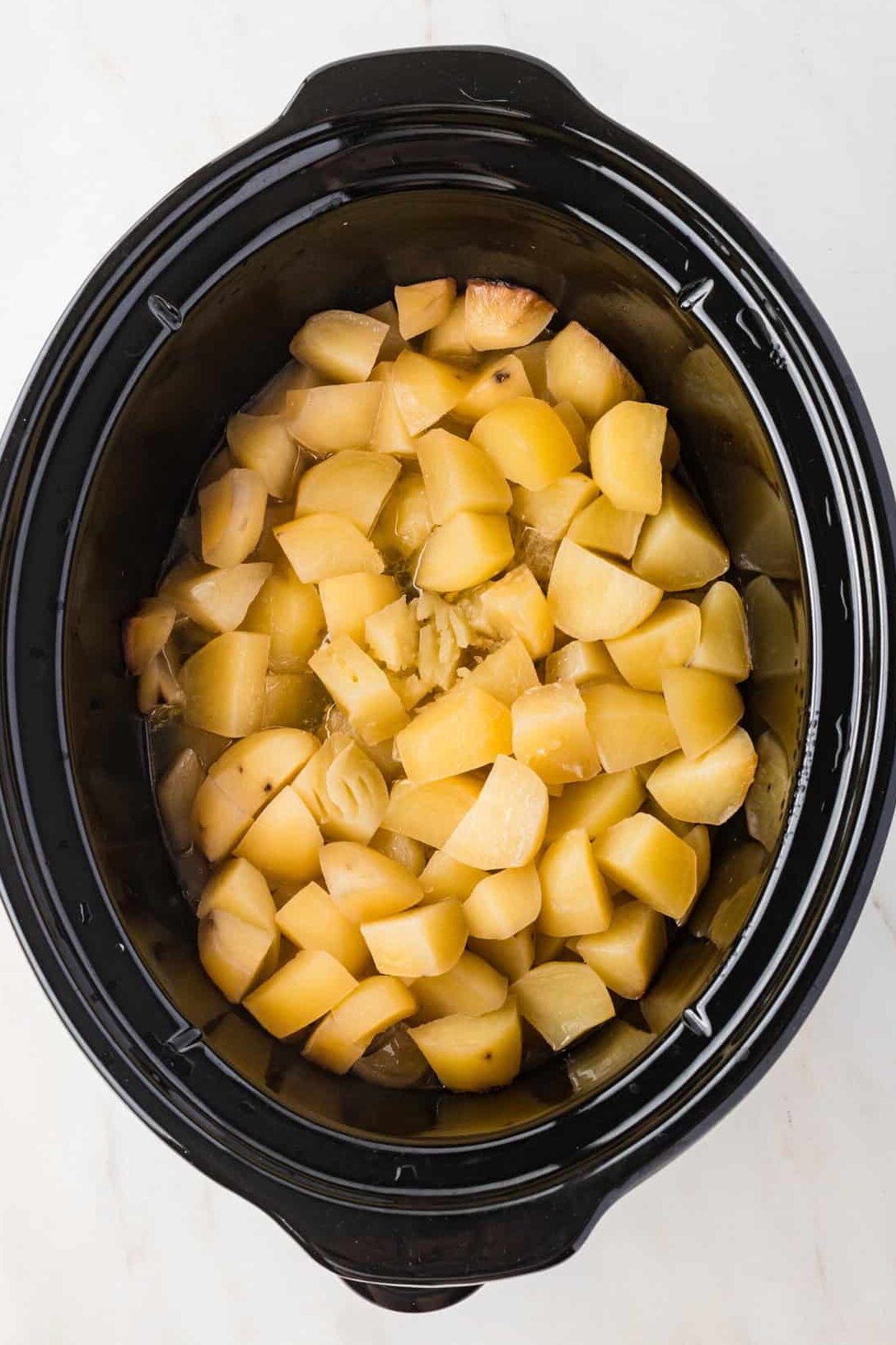 cooked potatoes in slow cooker