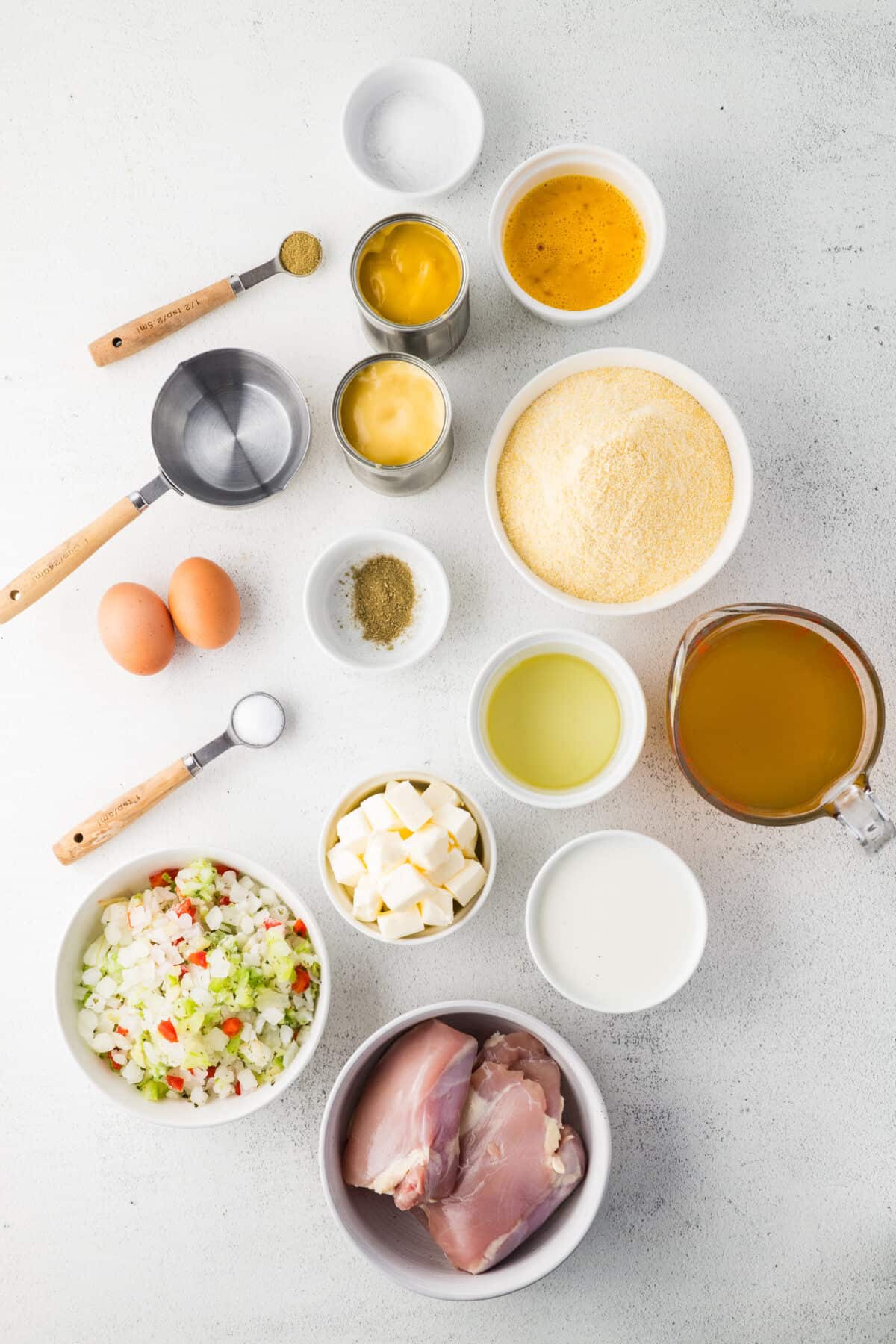 ingredients for cornbread dressing