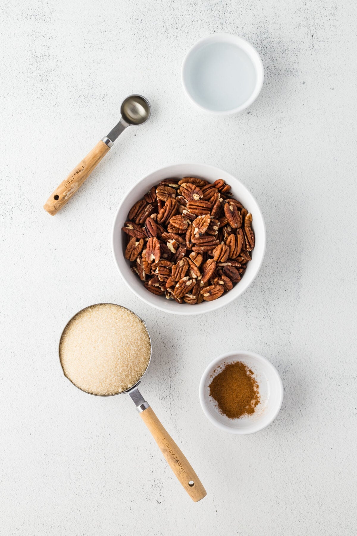 ingredients for spiced pecans