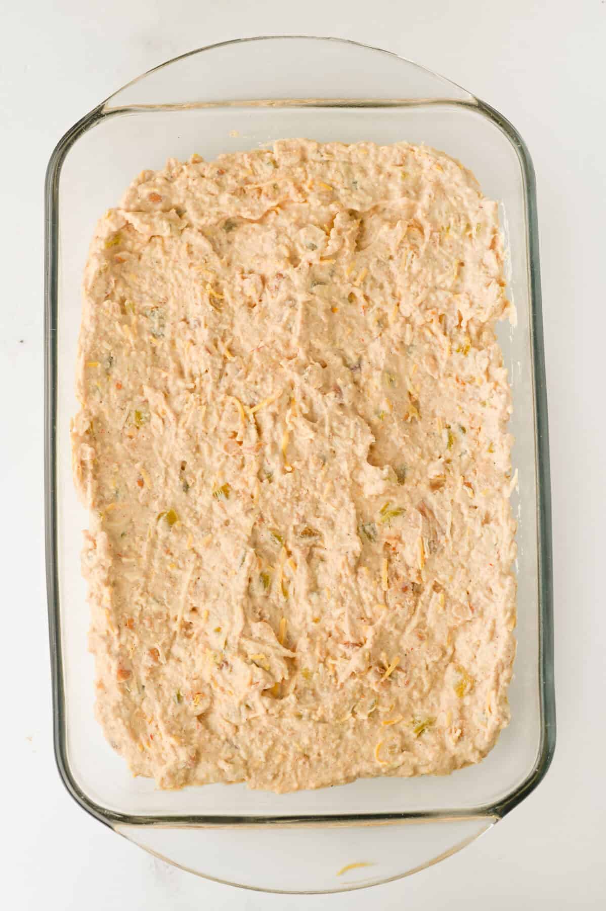 bean dip spread in dish