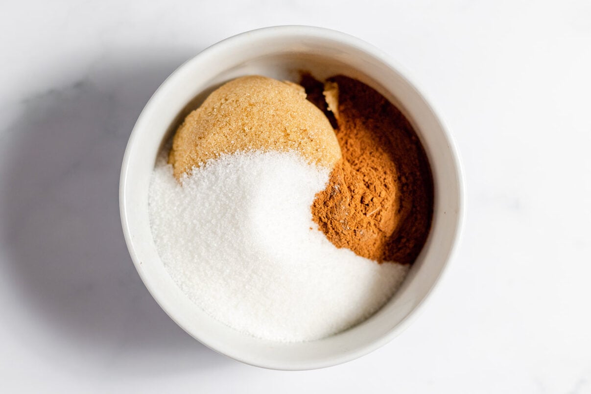 snickerdoodle topping ingredients in a bowl