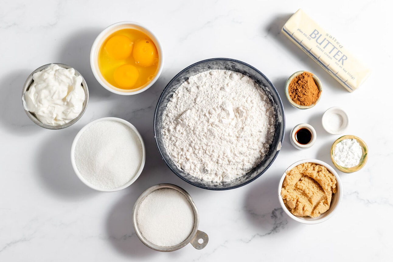 ingredients for snickerdoodle bread
