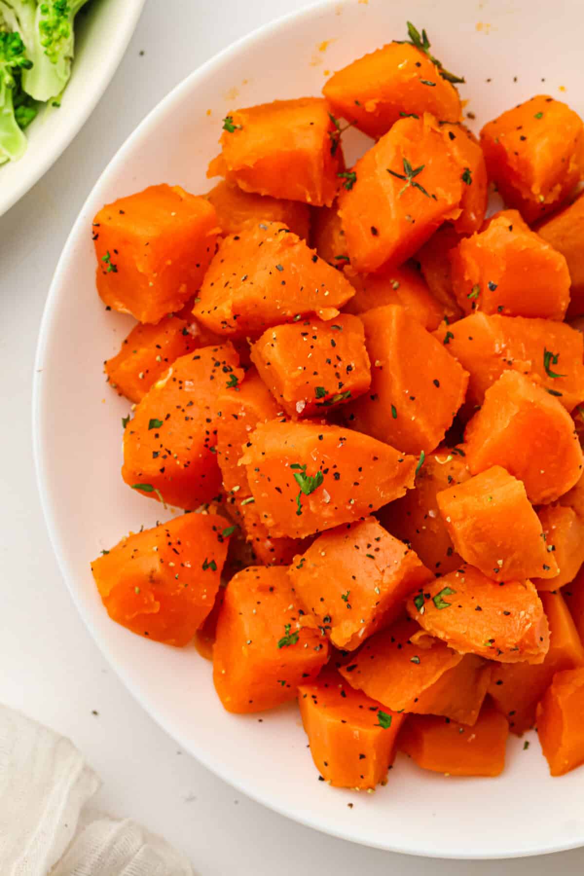 sweet potatoes with seasonings