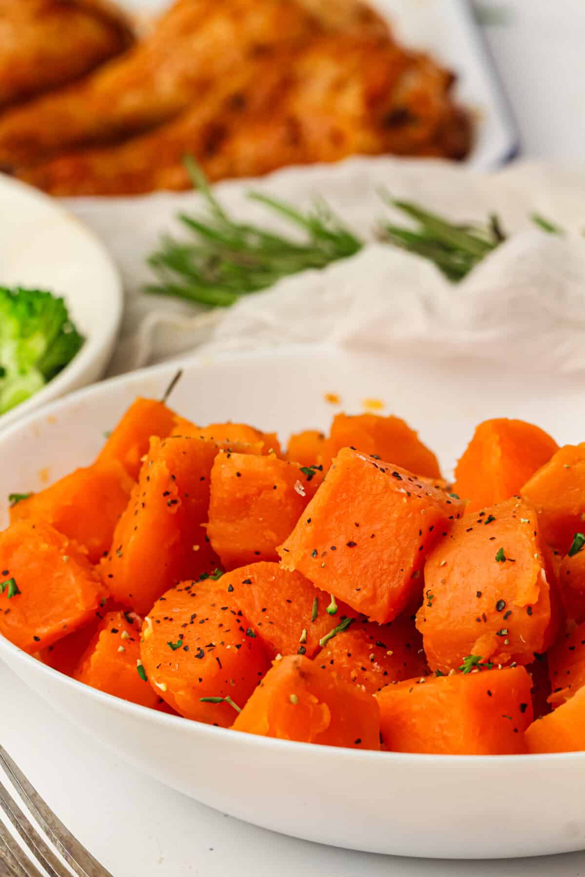 boiled sweet potatoes