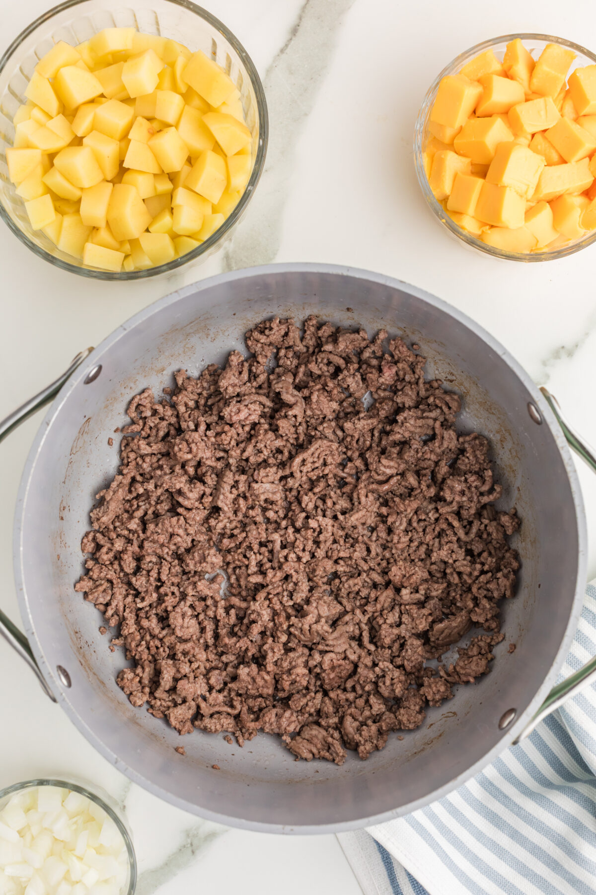 browned ground beef