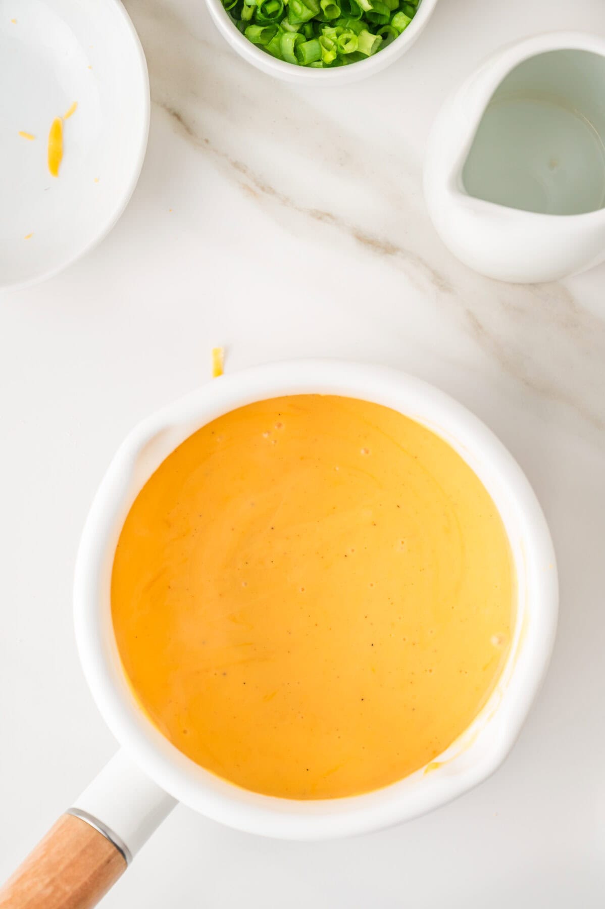 cheese sauce in a pot