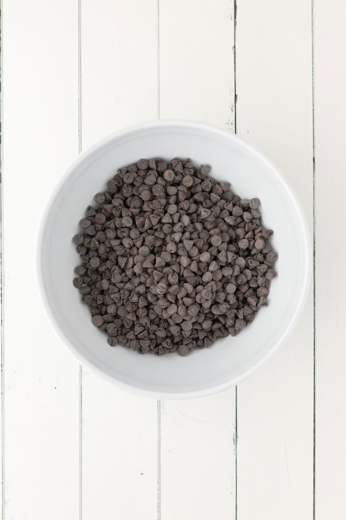 chocolate chips in a bowl